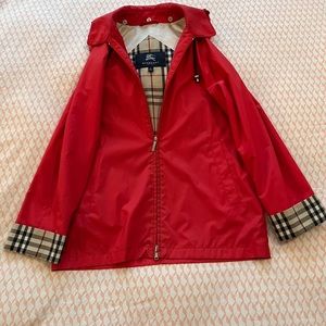 Burberry rain coat.